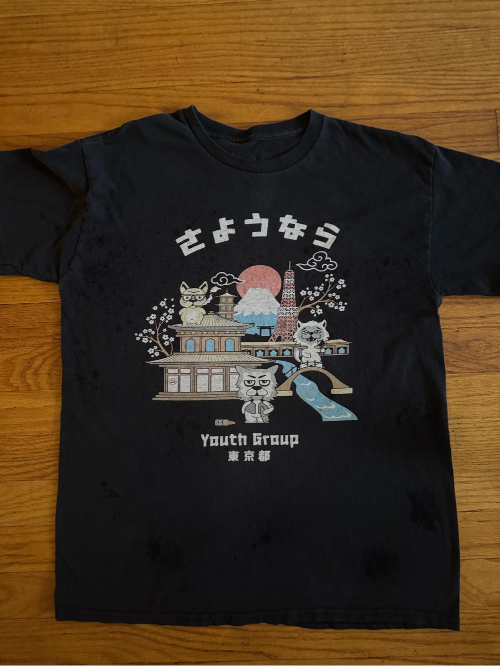 Sayonara Youth Group Unisex Graphic Tee - Black with Multicolor Print